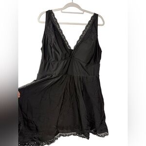 Torrid Size 3 Laced Swimming Wireless Dress with attached panties Black